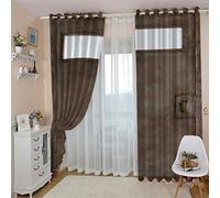 FYRHLH Rideaux Salon Occultants Vintage & Portes en Fer Paire de Rideaux à Oeillets Isolation Thermique/Draperies Tombé Lourd pour Chambre à Couche Taille:L280 x H175cm