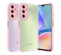 Fyriswho Coque pour Samsung Galaxy A05s 4G (6.7") + 1 Verres de Protection, Housse 360 Degrés Protection Antichoc Transparent Coque Silicone Intégrale Etui pour Samsung Galaxy A05s 4G - Rose
