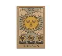 FYRN Poster vintage carte de tarot, affiche The Sun, art mural rétro esthétique, décoration de chambre ou de bureau, 30 x 45 cm, style sans cadre