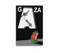 FYRNQ Lsraeli-Palestine War Poster Free Palestine Gaza - Art mural rétro esthétique - Décoration d'intérieur et de bureau - 30 x 45 cm - Sans cadre