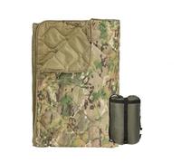 FYRTA Poncho Liner Camouflage, Couverture imperméable imperméable pour Camping - Isolation Thermique - avec Sac de Transport de Compression - pour randonnée, Survie,CP Camo