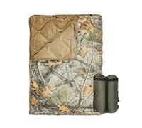 FYRTA Poncho Liner Camouflage, Couverture imperméable imperméable pour Camping - Isolation Thermique - avec Sac de Transport de Compression - pour randonnée, Survie,Tree Camo