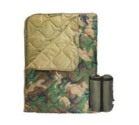 FYRTA Poncho Liner Camouflage, Couverture imperméable imperméable pour Camping - Isolation Thermique - avec Sac de Transport de Compression - pour randonnée, Survie, Jungle Camo