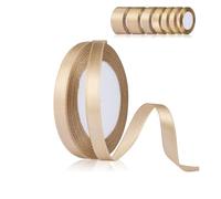 Fyshird Ruban cadeau doré - 10 mm x 22 m - Ruban de satin doré - Pour mariage, bricolage, emballage cadeau de Noël