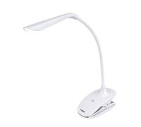 Fysic Lampe de Lecture LED Rechargeable USB avec Pince et Bras Flexible Blanc