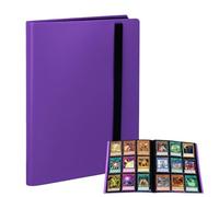 FYSL Classeur Premium pour Pokémon Cartes - Album de Collection Transparent avec 20 Pages (360 Poches), Album Classeur étanche & Couverture Rigide Renforcée (Violet)