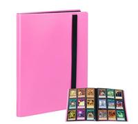 FYSL Classeur Premium pour Pokémon Cartes - Album de Collection Transparent avec 20 Pages (360 Poches), Album Classeur étanche & Couverture Rigide Renforcée (Rose rouge)