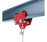 Fyssnn Châssis manuel 1/2/3 tonne pour poutres en I et supports en H | Largeur de bride réglable | Châssis de roulement pour grue d'atelier, grue de plafond en entrepôt, usine et chantier (3T)