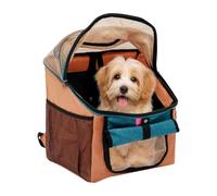Fyssnn Sac de vélo pliable pour animaux de compagnie, panier de vélo pour chiens et chats à l'avant ou à l'arrière, sac à dos pour chien et panier pour chien jusqu'à 7,5 kg, paniers de vélo avec