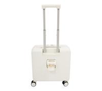 Fyssnn Valise bagage à main 18" avec compartiments pour ordinateur portable, valise de cabine légère avec coque rigide, 4 roulettes rotatives, poignée télescopique et serrure à combinaison, petite