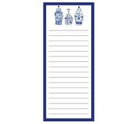 FYSUIMU 2Pcs Blue Chinoiserie Magnetic Notepads Grocery Shopping List Memo Pad Ginger Jars Porcelain Ming Vase Tile List To-Do Paper Pad for Home Kitchen Fridge Decor