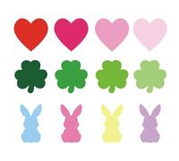FYSUIMU Lot de 24 blocs-notes autocollants pour la Saint-Valentin, la Saint-Patrick, Pâques, motif cœur, trèfles et lapins, pour vacances, école, salle de classe, fête, décoration, 20 feuilles chacune