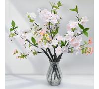 FYTENG 6PCS Fleur Artificielle Décoration De Fleurs De Cerisier 49cm, Dernière Conception De Cerisier Artificielles Réalistes Et Créatives,pour La Décoration De La Maison/du Mariage-Rose Clair