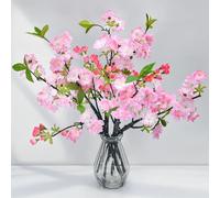 FYTENG 6PCS Fleur Artificielle Décoration De Fleurs De Cerisier 49cm, Dernière Conception De Cerisier Artificielles Réalistes Et Créatives,pour La Décoration De La Maison/du Mariage-Rose
