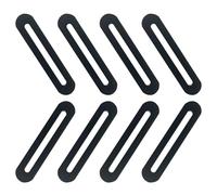 FYting 8 Pièces Equerre Plate,Patte de Fixation,Connecteur Plat RéGlable, éQuerre Plate avec Fentes, pour RéParer, Fixer du Bois, Des Meubles, Des Projets de Bricolage, 110 X 19 mm (Noir)