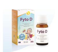 Fyto D 800 IU Vitamine D3 pour Enfants - Croissance et Vitalité, Soutien Os et Dents, Immunité et Défense Renforcée, 10ml Compte-Gouttes, Goût Neutre, Origine Végétale, Naturel sans Additifs