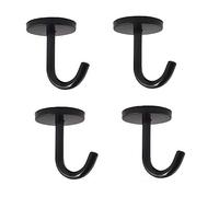 FYTRONDY Black Edition Lot de 4 crochets de plafond à vis en acier inoxydable 5,1 cm