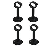 FYTRONDY Black Edition Lot de 4 supports de tringle à rideau de douche en acier inoxydable 3,2 cm