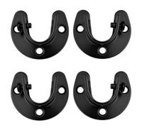 FYTRONDY Support de tringle de placard en acier inoxydable 3,8 cm, support de douille ouvert en forme de U, support de tringle à rideau de douche, support de fixation pour embouts,(Noir)