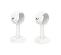 FYTRONDY White Edition Lot de 2 supports de tringle à rideau de douche en acier inoxydable 3,2 cm