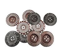 FytStycale 10 Gros Boutons Décoratifs de 60 Mm (6 Cm) pour Pulls, Multi 2#