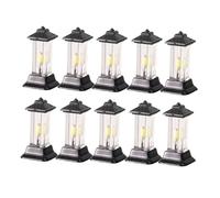 FytStycale 10 Unités de Luminaires de Jardin Extérieurs à L'échelle 1/100, Mini Lampadaires, Simulation de Modélisme Ferroviaire, Accessoires de Loisirs, Lumière Blanche