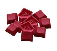 FytStycale 12 Pièces DSA Keycaps Capuchons Clavier Mécanique PBT Jeu Surface Antidérapante pour Remplacement et Bricolage Compatible Maison Bureau, Rouge
