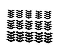 FytStycale 24 Pièces Autocollant Mural Chauve-souris Halloween Stickers 3D avec Lumière Clignotante Décoration Murale PVC Autocollant Fenêtre Artistique Adapté, 60 pièces