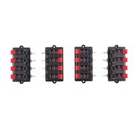 FytStycale 4 Pièces Connecteur de Haut-Parleur Terminal Ressort Poussoir 4 Broches Montage Rapide Adapté Réparation Audio Projet Électronique, 8 Voies 2 rangées