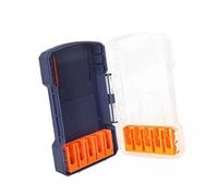 FytStycale 5x Boîte de Rangement pour Forets, Coffret pour Embouts de Tournevis, Portable, Transparente, Contenant Vide Professionnel avec Séparateurs Amovibles