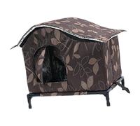 FytStycale Abri pour Chats Errants Maison Protection Chats Dehors Refuges Extérieurs Abri Imperméable Tissu Oxford Épais Chaude Rideau Anti Courant D'A, 50 Cm X 39 Cm X 46