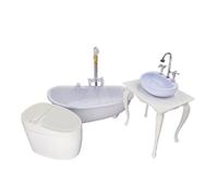 FytStycale Accessoires de Salle de Bain pour Figurines Articulées à L'échelle 1/6, Jouets de Collection, Baignoire Miniature, Toilettes, Lavabo pour Figurine