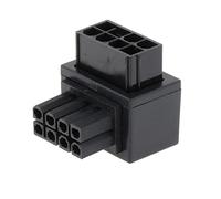 FytStycale Adaptateur D'Alimentation Pcie 90 Degrés Kit Connecteur Anglé pour Carte Graphique Accessoires pour PC de Bureau Ensemble 8 Broches Femelle Vers M, noir