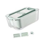 FytStycale Appareil à Couper Multifonction pour légumes et Fromage, avec réceptacle, Bleu à 3 Lames