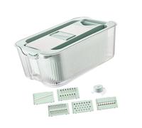 FytStycale Appareil à Couper Multifonction pour légumes et Fromage, avec réceptacle, Bleu à 6 Lames