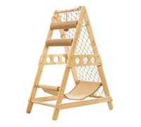 FytStycale Arbre à Griffoir Poteau Escalade Hamac Perchoir Cadre Bois Jouet Interactif Protège Mobilier Adapté à l'environnement Intérieur