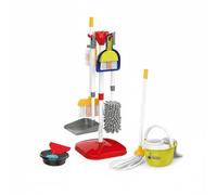 FytStycale Aspirateur Enfant Ensemble Nettoyage Jeu Balai Pelle Brosse Support Vertical Facile à Utiliser pour Simulation Activité Quotidienne Adapté pour Salle de Jeux , Set Rouge 667-74
