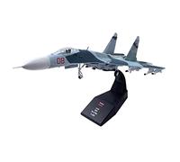 FytStycale Avion de Chasse Sukhoi Su-27 Maquette Miniature en Métal avec Support pour Décoration Bureau Salon Exposition Adapté Collectionneur Amateur Aviation