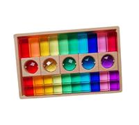 FytStycale Blocs de Construction Sensoriels En Acrylique avec Pierres Précieuses, Motif Translucide, pour Enfants et Anniversaires.