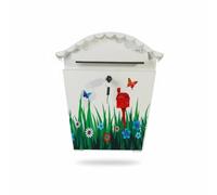 FytStycale Boîte à la Lettres avec Oiseaux Rustique Boîte à la Lettres Murale Fleurie Motif Coloré Décoration de Jardin pour Terrasse