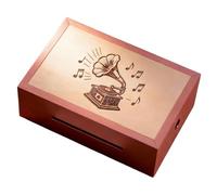 FytStycale Boîte à Musique En Bois à Manivelle, 30 Notes, Style Antique, à Monter Soi-même, avec Ruban Adhésif, Mélodies, Boîtier En Tilleul. Idéale pour Les Act, Rose Kaki