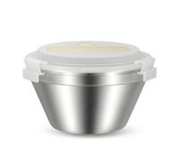 FytStycale Boîte Bento à Deux Étages Boîte Repas Double Couche Réutilisable pour Adultes, Étudiants, Bureau, Déplacement, Array, Argent