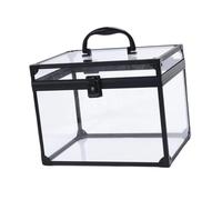FytStycale Boîte de Présentation Transparente En Acrylique pour Maquillage, Organisateur En Forme de Couronne pour Articles Personnels, Noir Clair