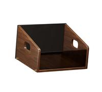FytStycale Boîte de Rangement pour Disques Vinyles Support pour 33 Tours Caisse Rustique et Organisateur de Bureau En Bois avec Poignées de Transport Adapté Pou, Petit