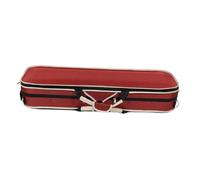 FytStycale Boîte de Rangement pour Violon avec Mousse et Bois pour Une Conservation En Toute Sécurité, rouge et blanc