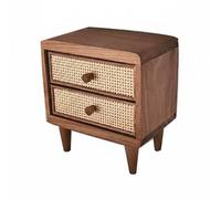 FytStycale Boîte de Rangement Tressée Coffre de Rangement Tiroir Boîte Organisateur Coffret à Bijoux Bois Rotin Artisanat Cannage pour Organisation de Bijoux