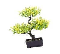 FytStycale Bonsaï artificiel, fausse plante en pot, décoration pour bureau, table, salon, ferme, Jaune