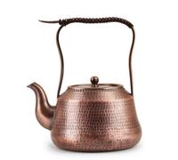 FytStycale Bouilloire En Cuivre Martelée Bouilloire avec Poignée Élégant Théière En Cuivre pour Cuisine, Array, Cuivre Antique, 1.2 Litre