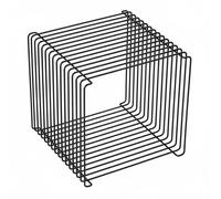 FytStycale Bout de Canapé Design Filaire Multifonctionnel Étagère Cube Murale Montage Mural ou Au Sol Module de Rangement Cubique en Métal pour Salon, Chambre, Noir, 35 35 35cm