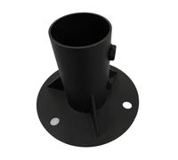 FytStycale Bride de Fixation Au Sol pour Poteau de Clôture avec Vis, Support En Béton, Base Métallique Ronde Robuste pour Poteau de Clôture, Supports de Boîte Au, 52 mm